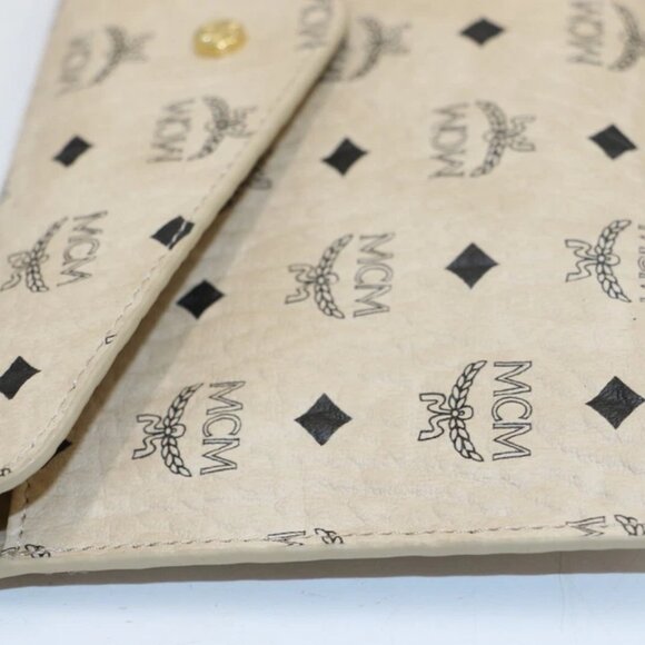 MCM Visetos Envelope Clutch - Beige - Picture 3 of 12